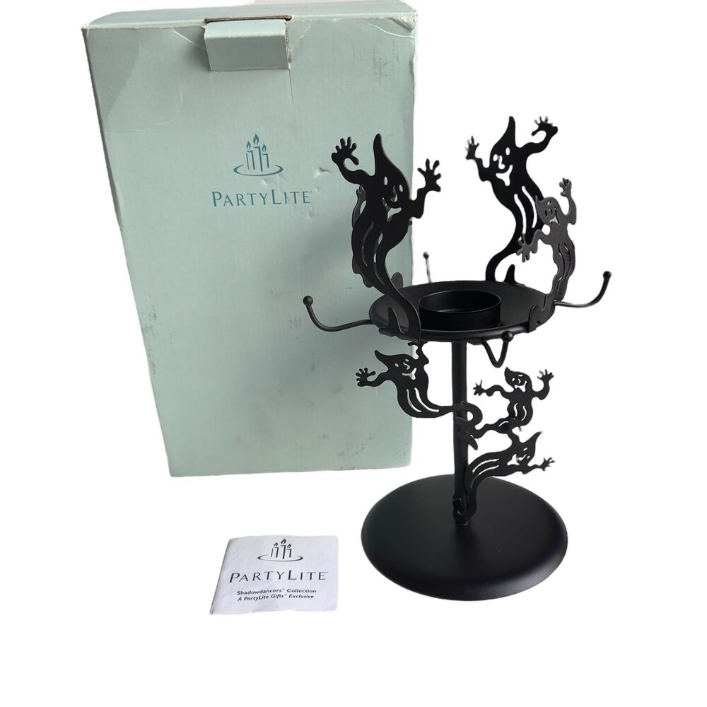 PartyLite P7797 Halloween Ghost Tree Tealight Candle Holder w Box